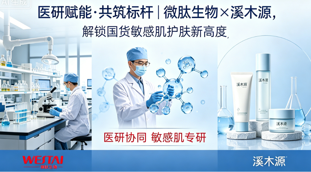 医研赋能·共筑标杆｜微肽生物×溪木源，解锁国货敏感肌护肤新高度