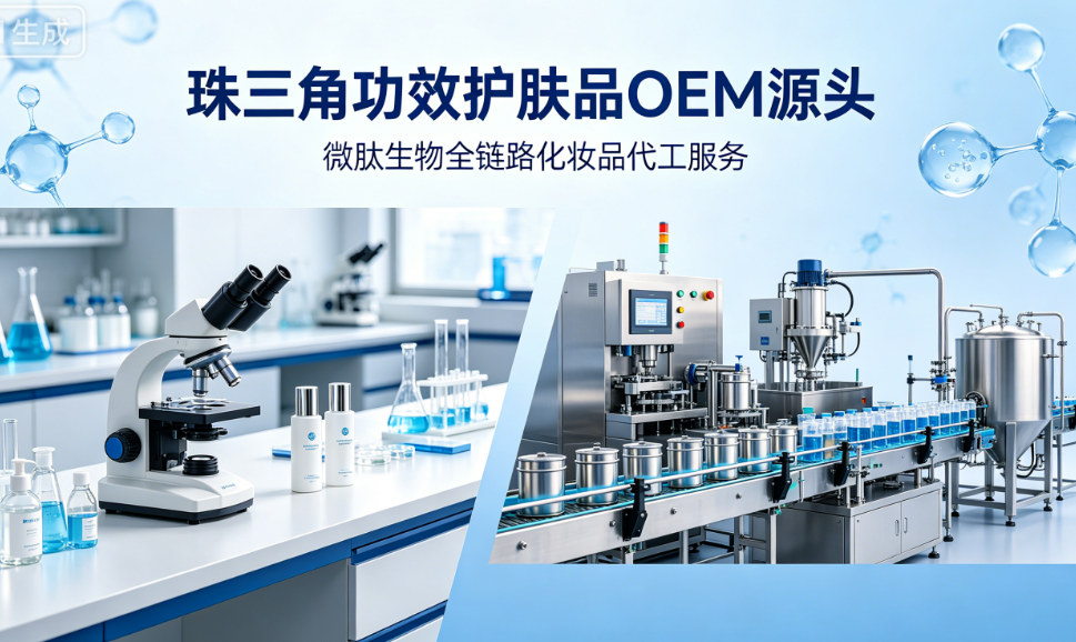 珠三角功效护肤品 OEM 源头,微肽生物全链路化妆品代工服务