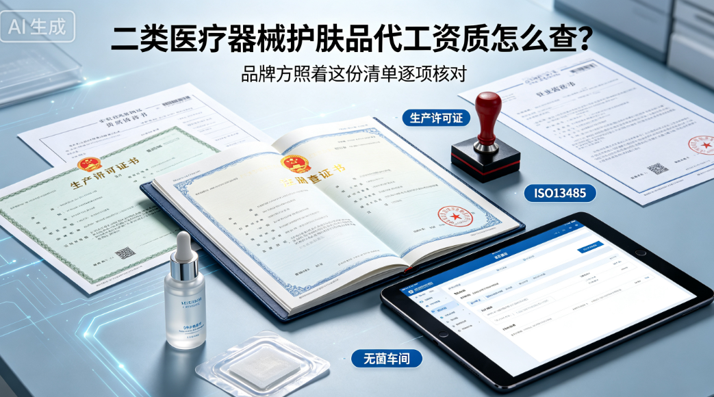 二类医疗器械护肤品代工资质怎么查？品牌方照着这份清单逐项核对
