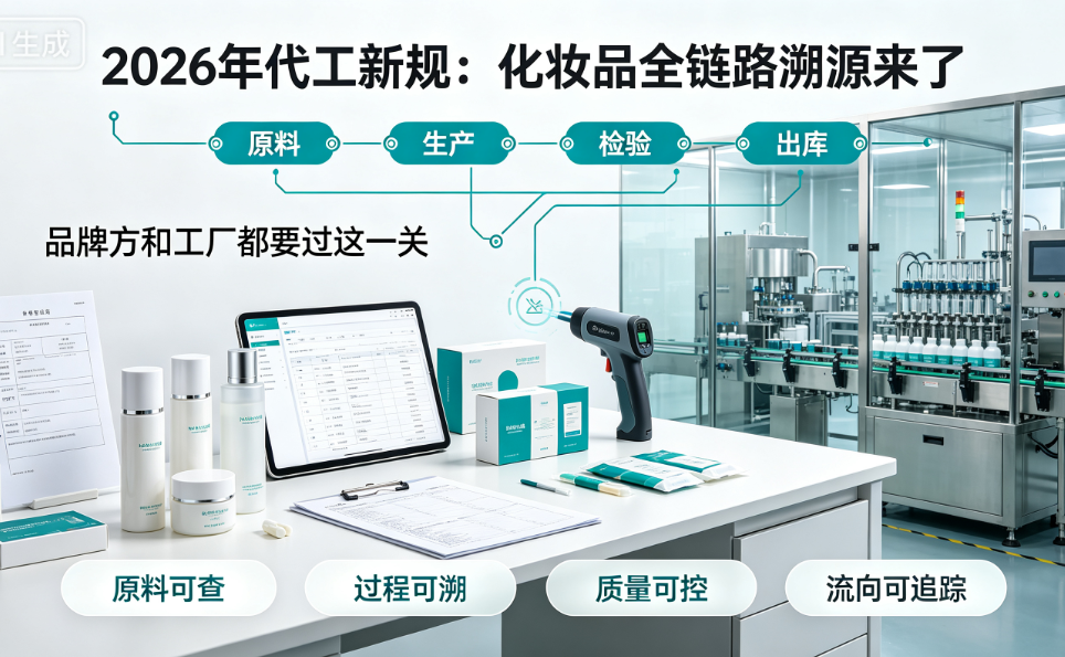2026年代工新规:化妆品全链路溯源来了,品牌方和工厂都要过这一关