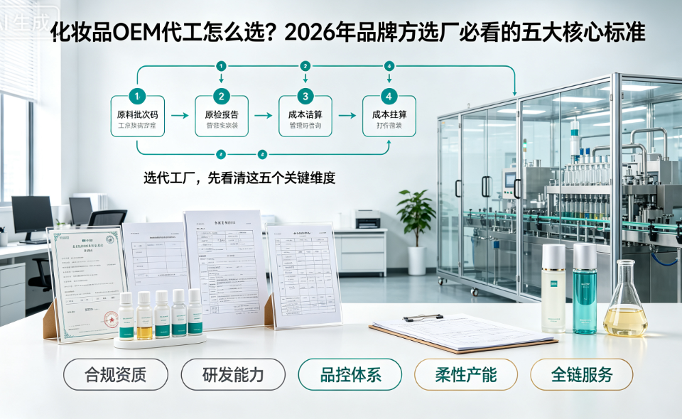 化妆品OEM代工怎么选？2026年品牌方选厂必看的五大核心标准