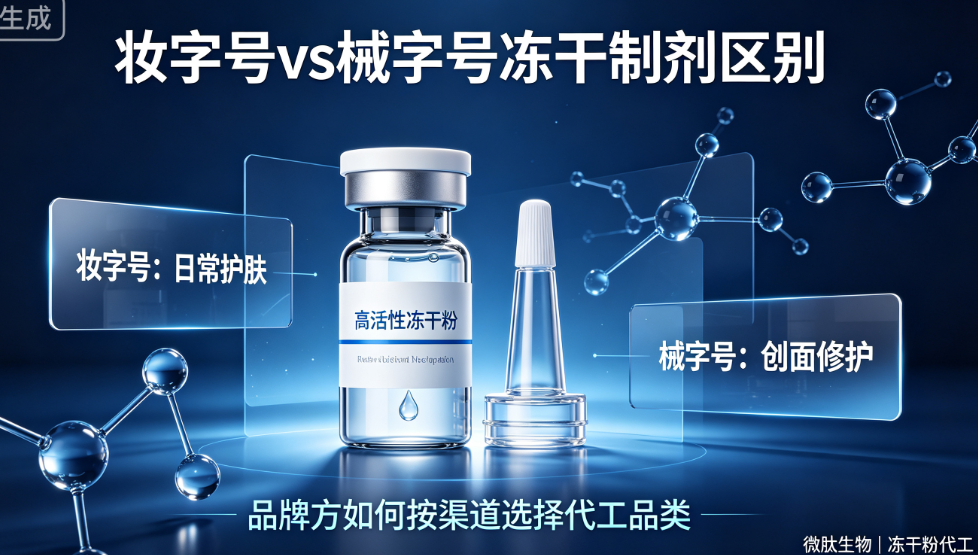 妆字号vs械字号冻干制剂区别：品牌方如何按渠道选择代工品类