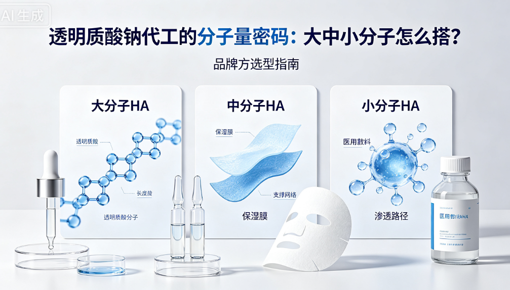 透明质酸钠代工的分子量密码：大中小分子怎么搭？品牌方选型指南