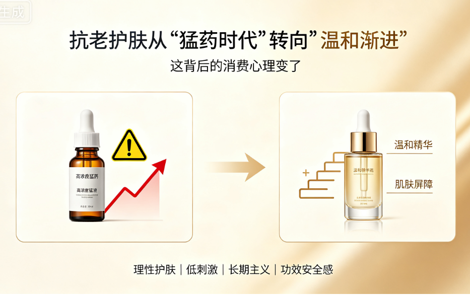 抗老护肤从"猛药时代"转向"温和渐进"，这背后的消费心理变了