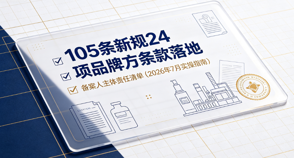 105条新规24项品牌方条款落地：备案人主体责任清单（2026年7月实操指南）