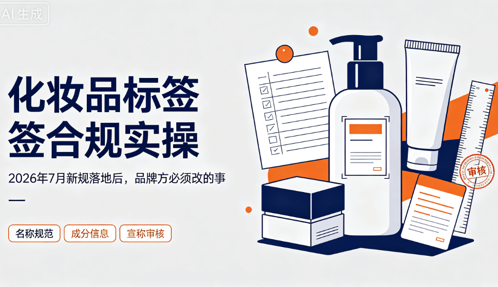 化妆品标签合规实操：2026年7月新规落地后，品牌方必须改的事