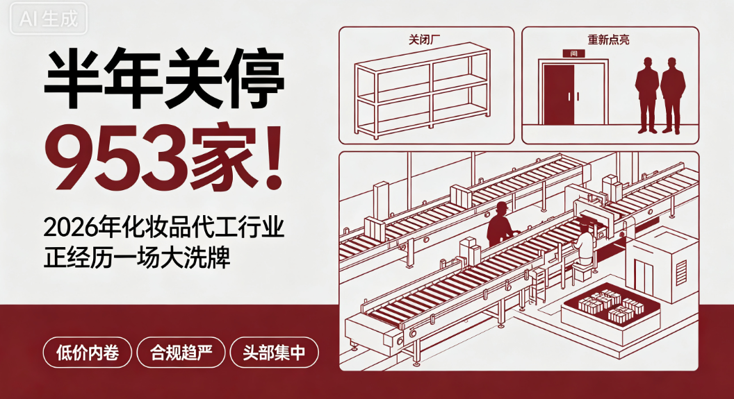 半年关停953家！2026年化妆品代工行业正经历一场大洗牌