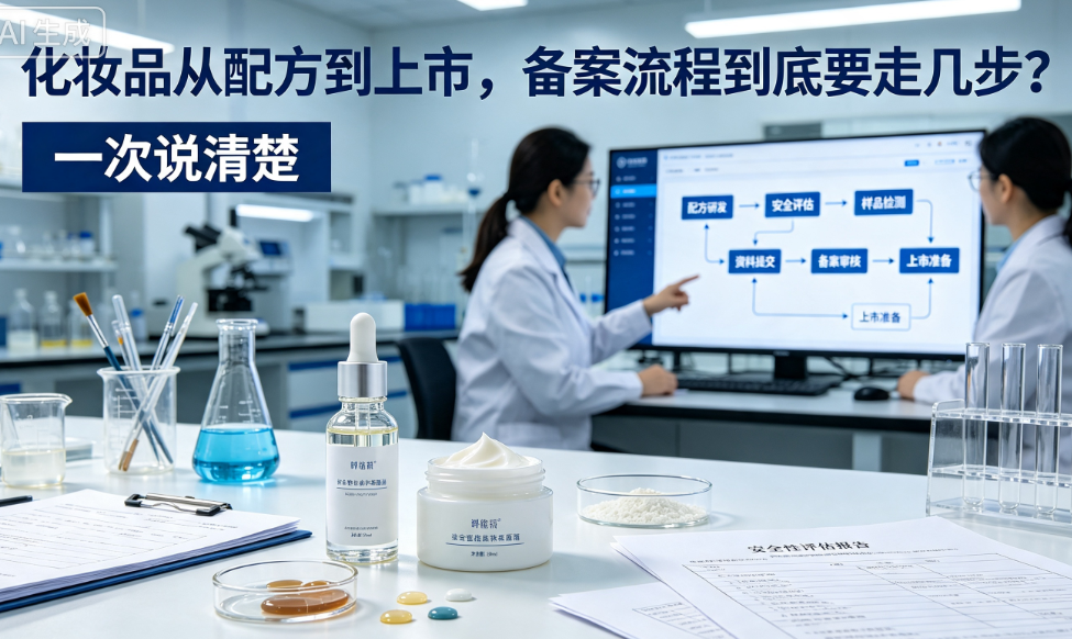 化妆品从配方到上市，备案流程到底要走几步？一次说清楚