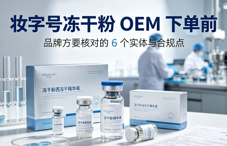 妆字号冻干粉 OEM 下单前，品牌方要核对的 6 个实体与合规点