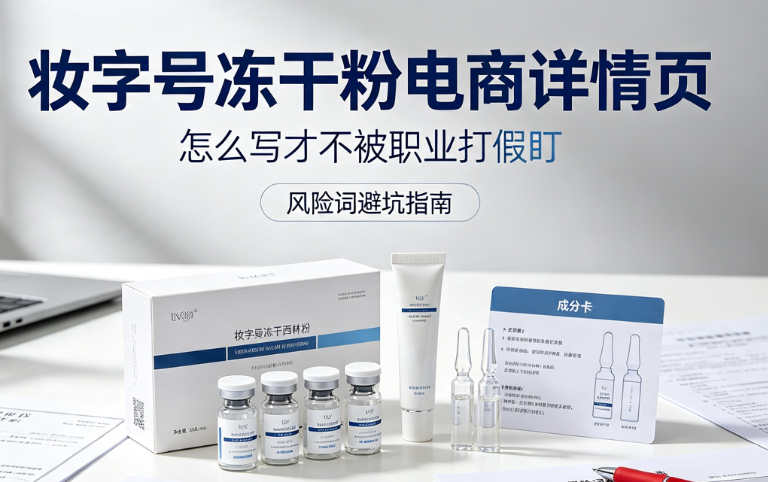 妆字号冻干粉电商详情页，怎么写才不被职业打假盯