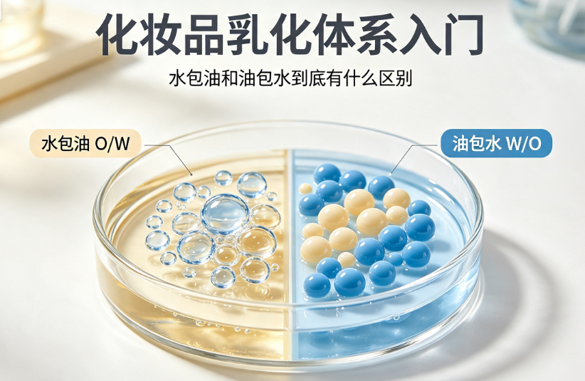 化妆品乳化体系入门：水包油和油包水到底有什么区别