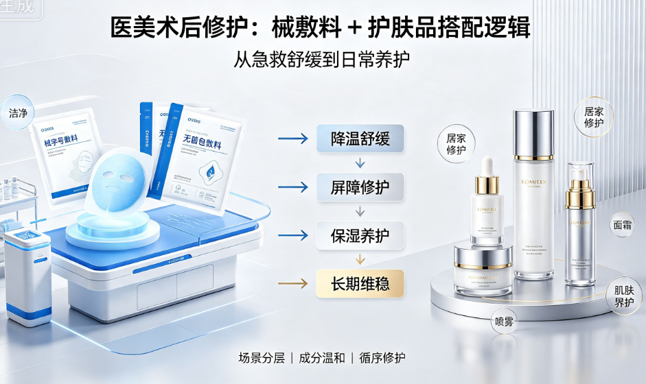 医美术后修护的黄金搭档：械敷料和护肤品怎么搭配才科学