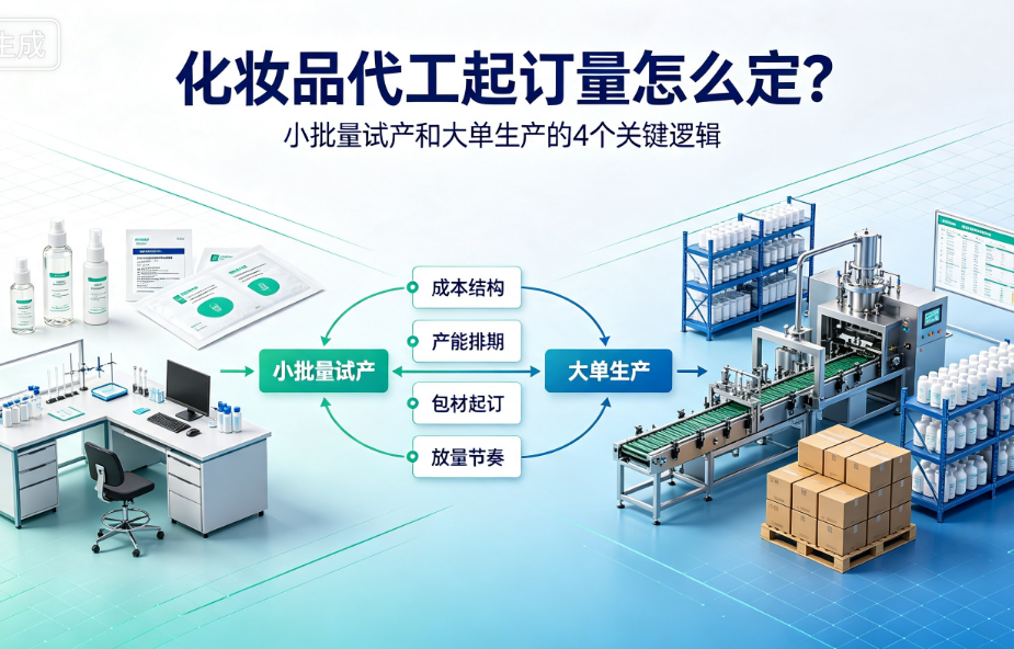化妆品代工起订量怎么定？小批量试产和大单生产的4个关键逻辑