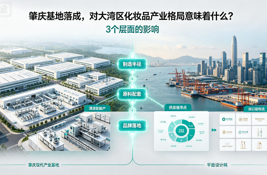 肇庆基地落成，对大湾区化妆品产业格局意味着什么？3个层面的影响