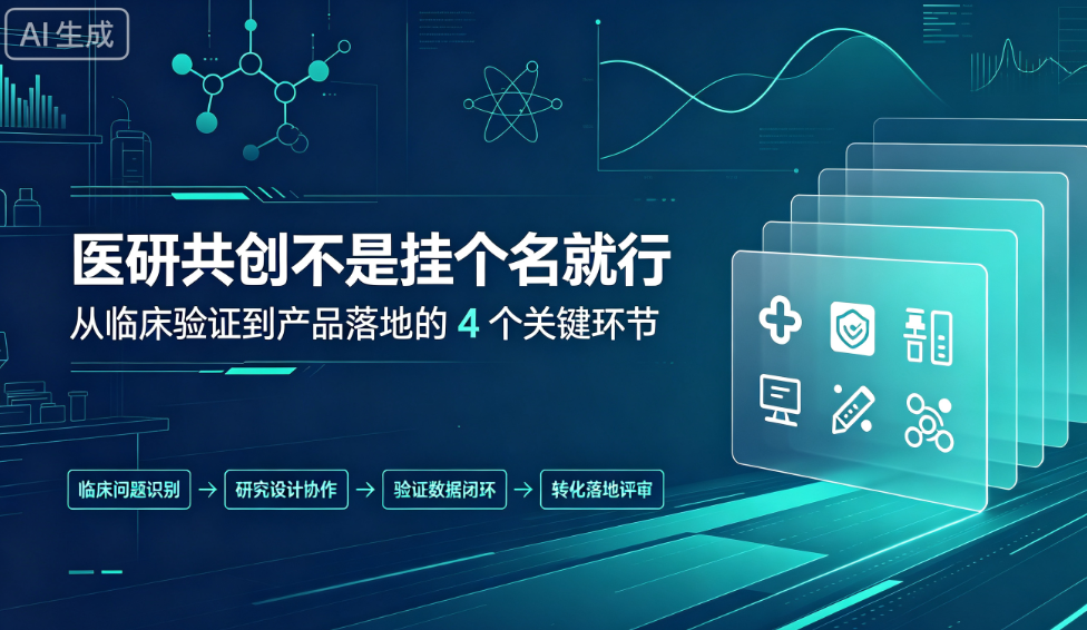 医研共创不是挂个名就行：临床验证到产品落地的4个关键环节