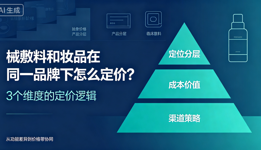 械敷料和妆品在同一品牌下怎么定价？3个维度的定价逻辑