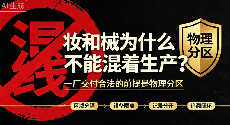 妆和械为什么不能混产?“一厂交付”合法前提是物理分区