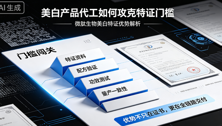 美白产品代工如何攻克特证门槛|微肽生物美白特证优势解析