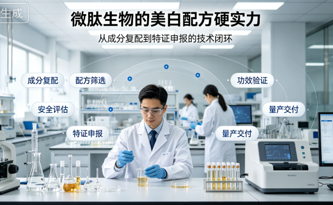 微肽生物的美白配方硬实力:从成分复配到特证申报的技术闭环