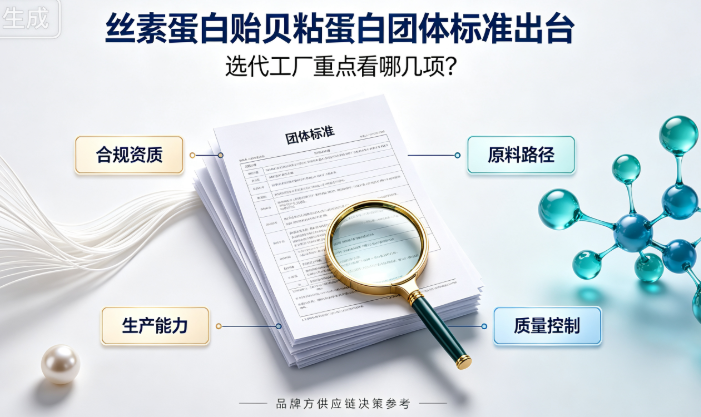 丝素蛋白贻贝粘蛋白团体标准出台，选代工厂重点看哪几项？