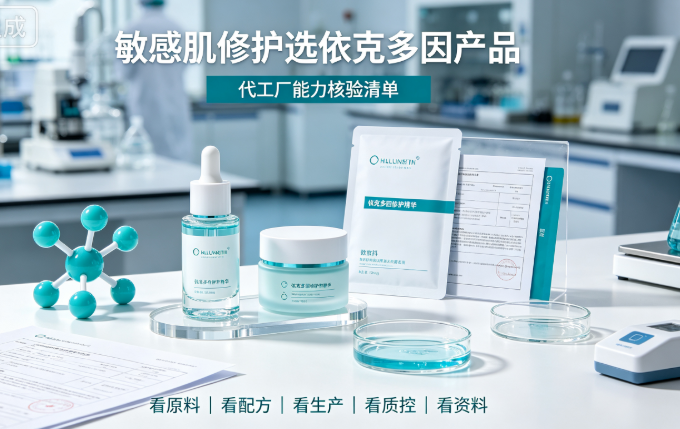 敏感肌修护选依克多因产品，品牌方找代工厂重点核哪几项？