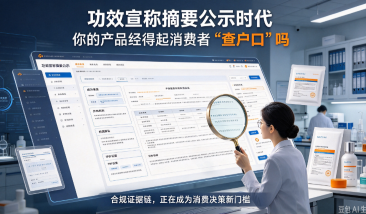 功效宣称摘要公示时代:你的产品经得起消费者“查户口”吗